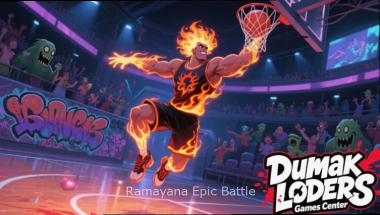 Ramayana Epic Battle Combat Scene Ramayana Epic Battle Combat Scene showing Lord Rama fighting demons