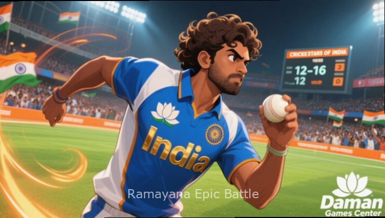 Ramayana Epic Battle Gameplay Screenshot Ramayana Epic Battle Gameplay showing battle scene between Rama and Ravana's army